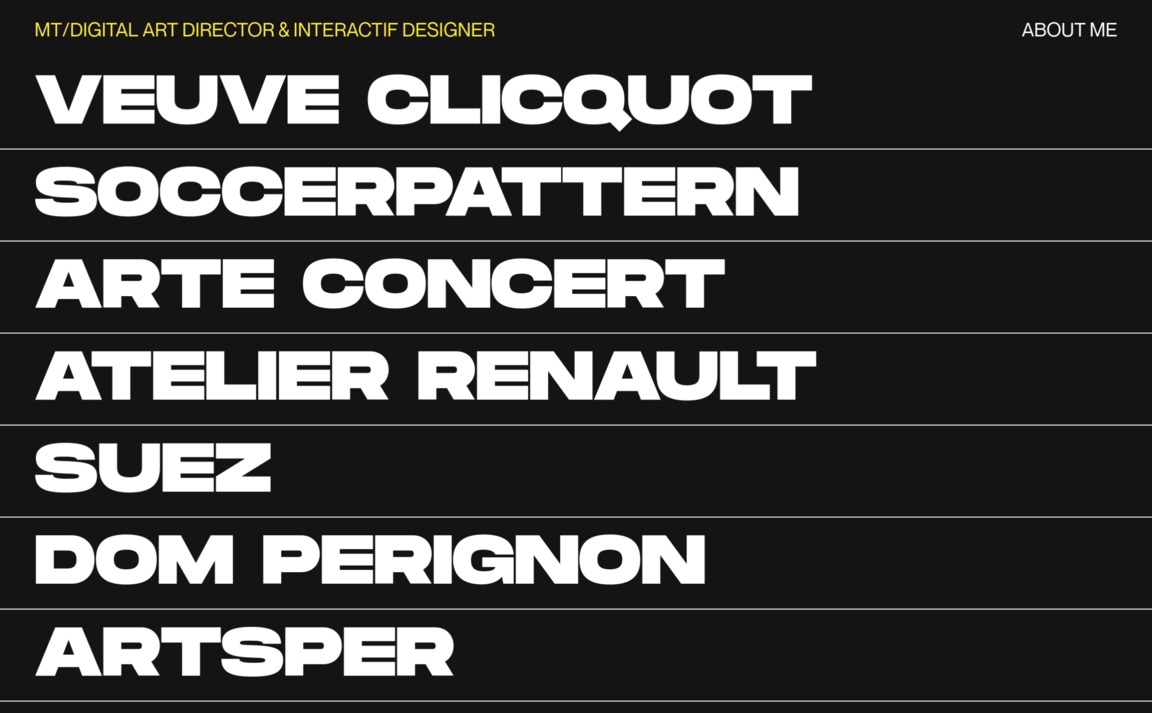 Web Design Inspiration - Matthieu Teyssandier