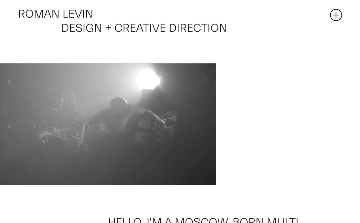 Web Design Inspiration - Roman Levin