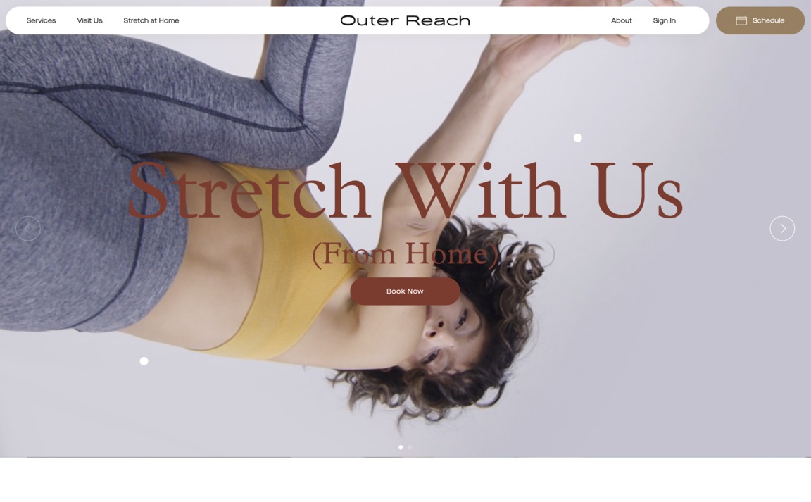 Web Design Inspiration - Outer Reach Stretch Studio