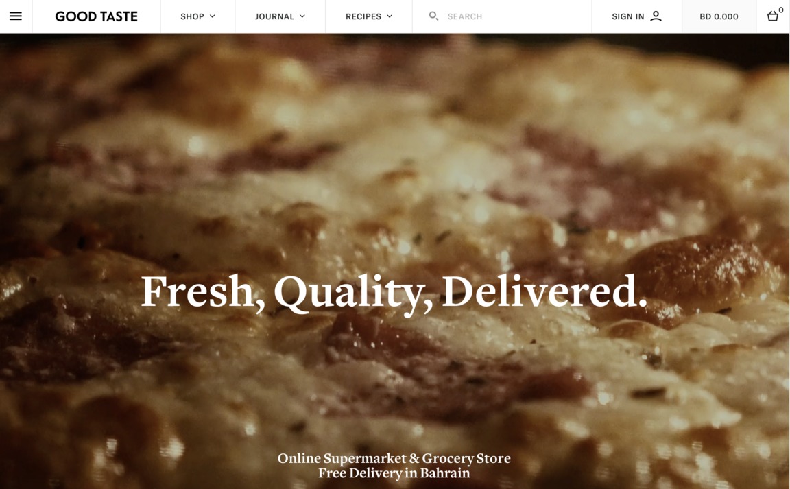 Web Design Inspiration - Good Taste