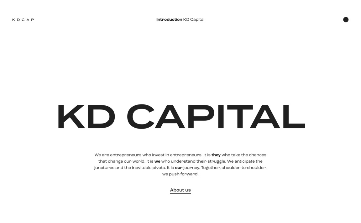 Web Design Inspiration - KD Capital
