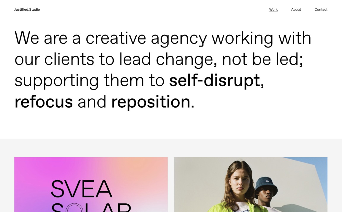 Web Design Inspiration - Justified Studio