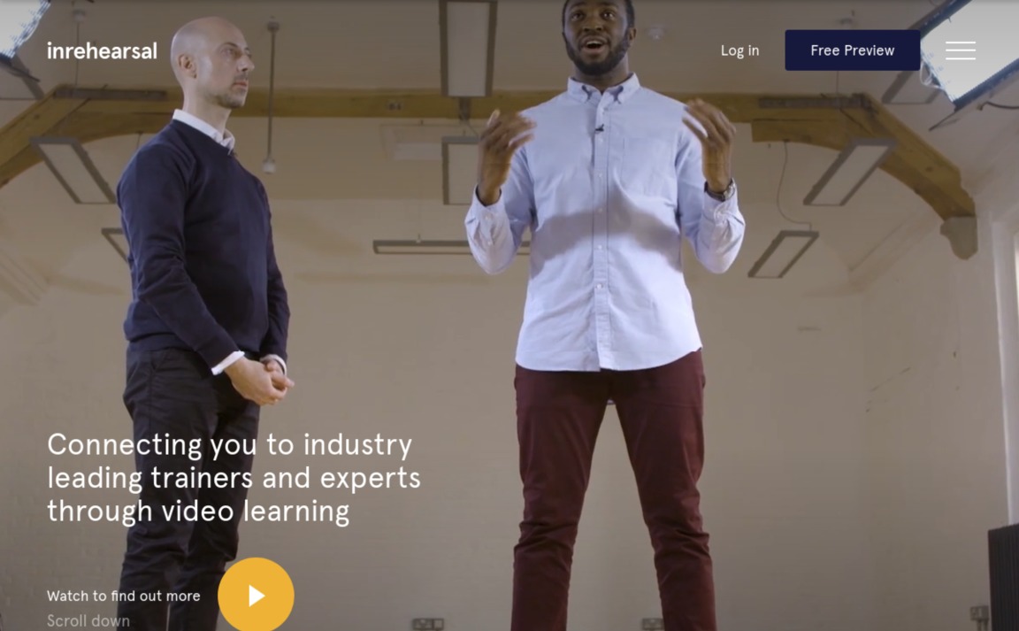 Web Design Inspiration - Inrehearsal