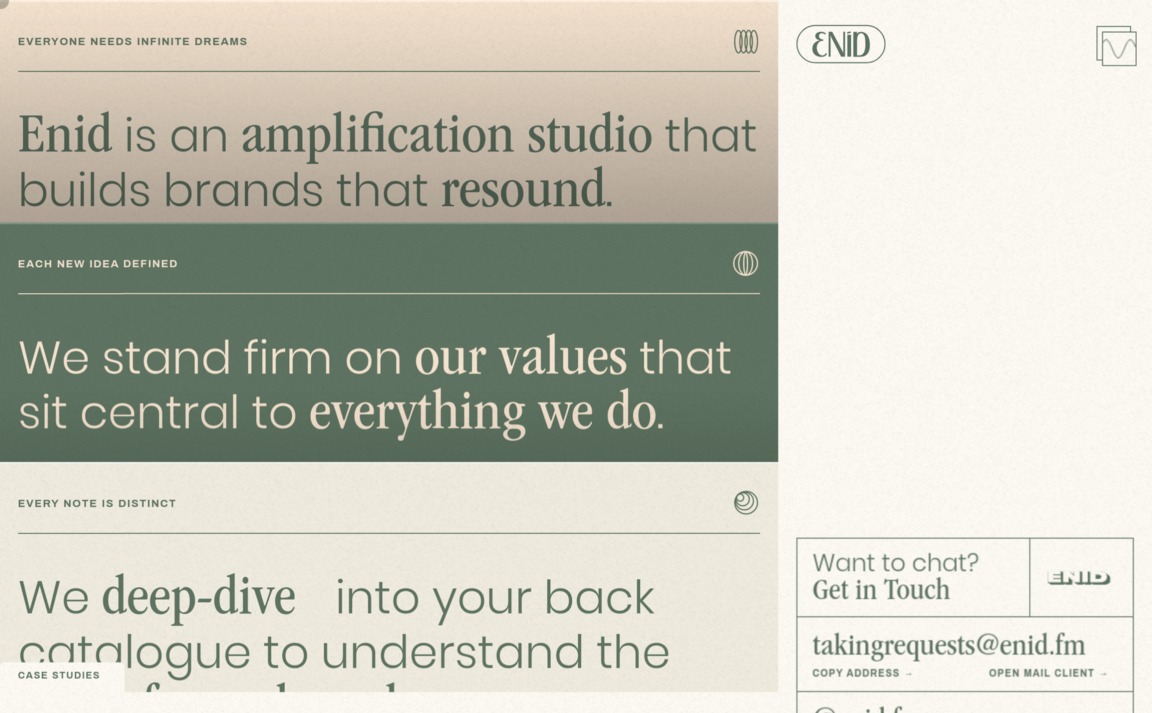 Web Design Inspiration - Enid.fm
