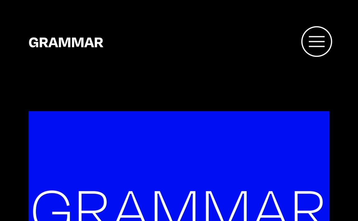 Web Design Inspiration - Grammar