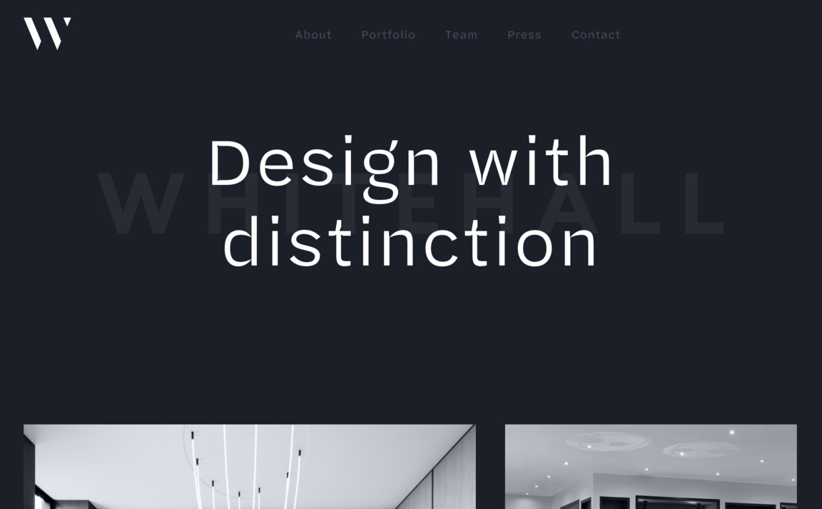 Web Design Inspiration - Whitehall