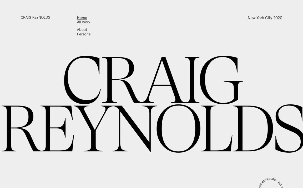 Web Design Inspiration - Craig Reynolds