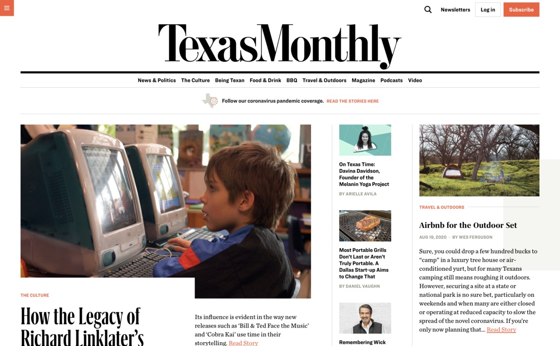 Web Design Inspiration - Texas Monthly