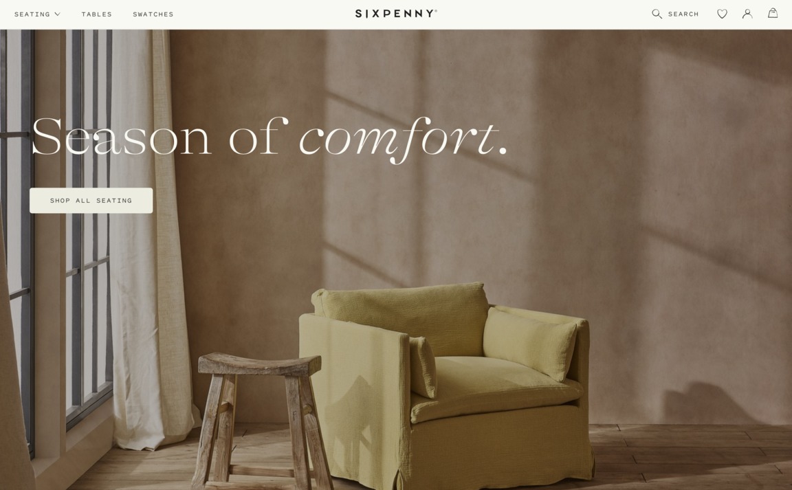 Web Design Inspiration - Sixpenny