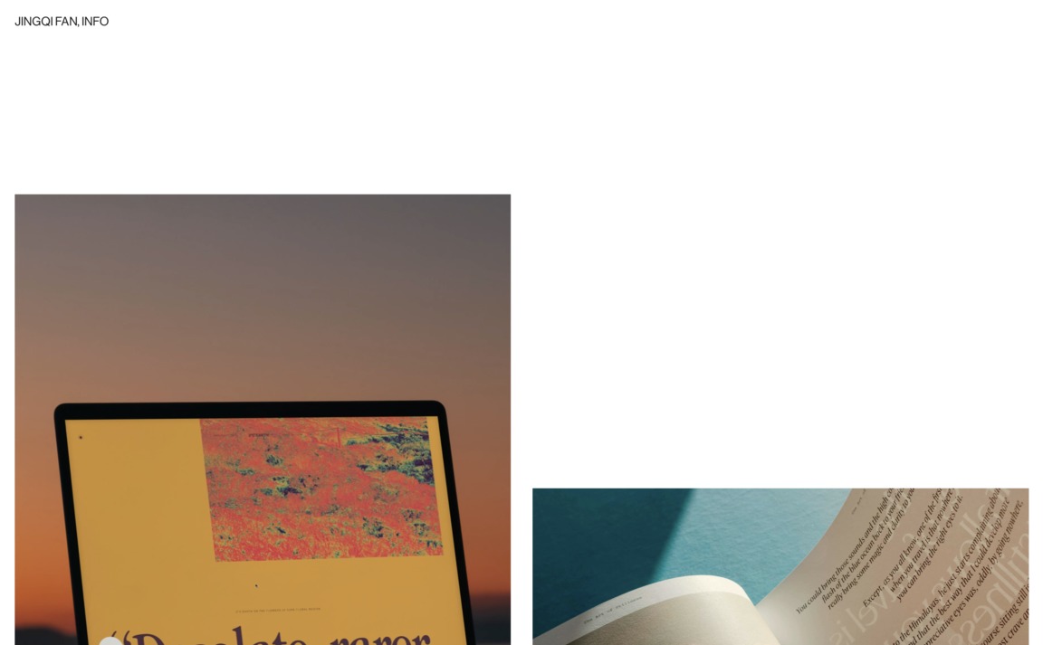 Web Design Inspiration - Jingqi Fan