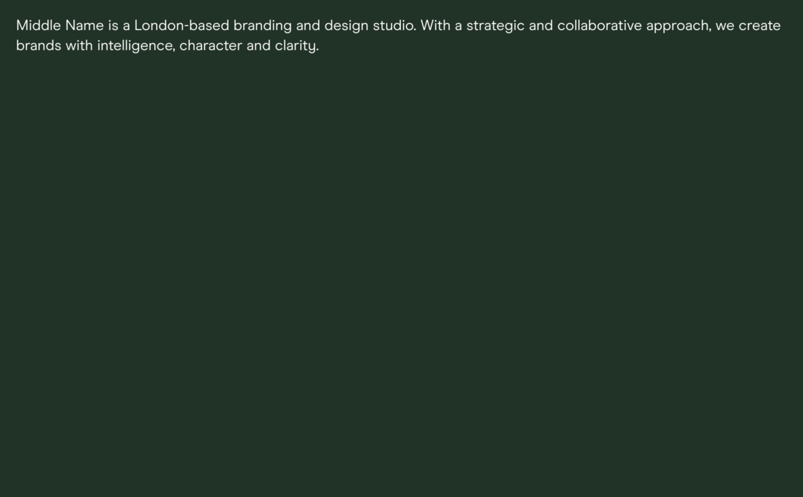 Web Design Inspiration - Middle Name