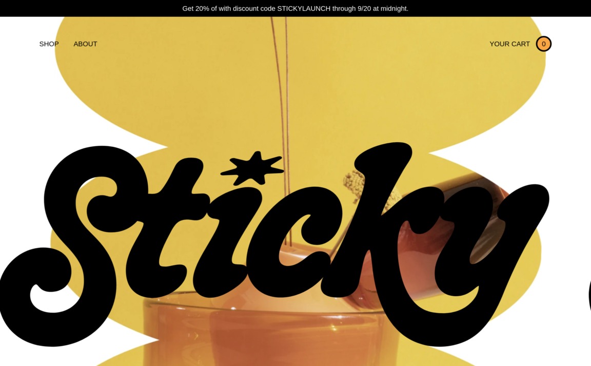 Web Design Inspiration - Sticky Glass
