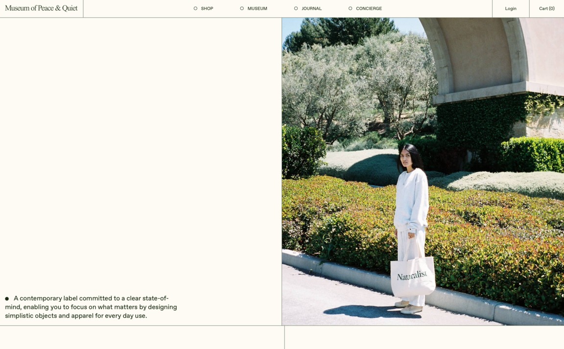 Web Design Inspiration - Museum of Peace & Quiet