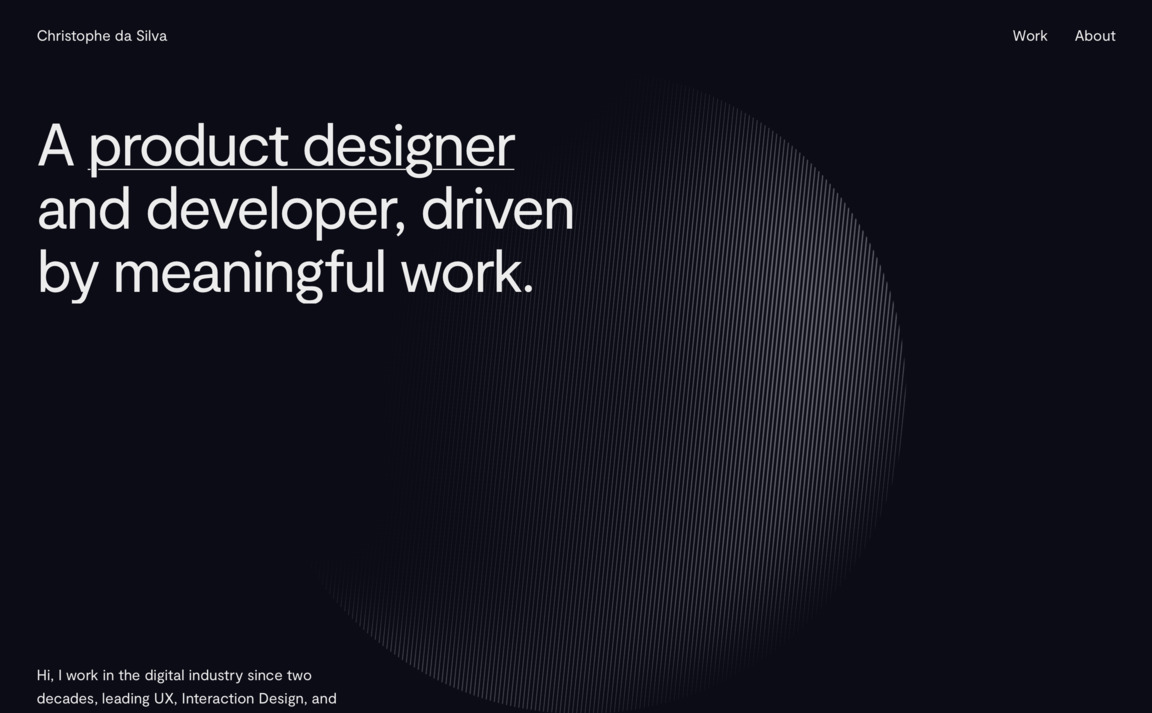 Web Design Inspiration - Christophe da Silva