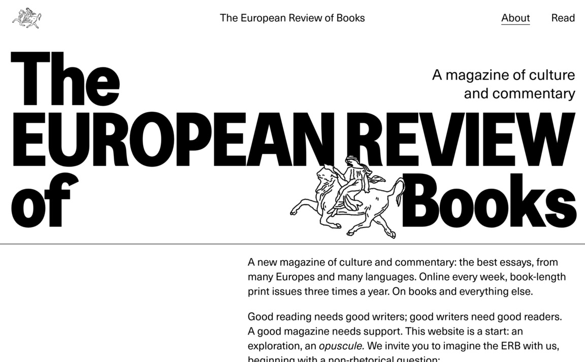 Web Design Inspiration - The European Review of Books