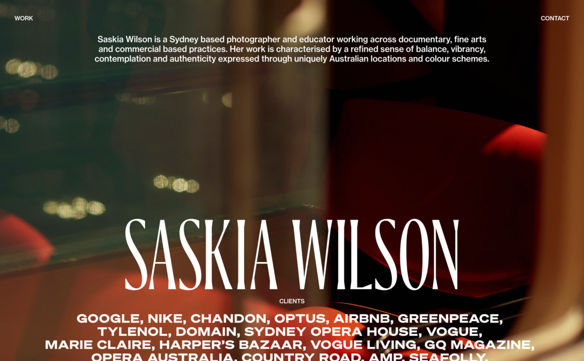 Web Design Inspiration - Saskia Wilson