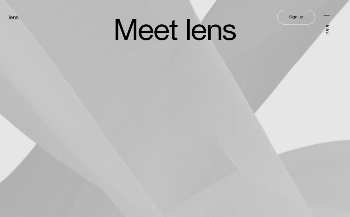 Web Design Inspiration - LENS by Science