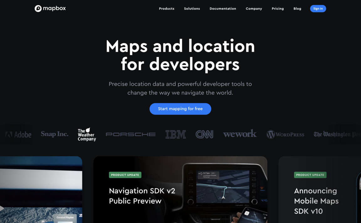 Web Design Inspiration - Mapbox