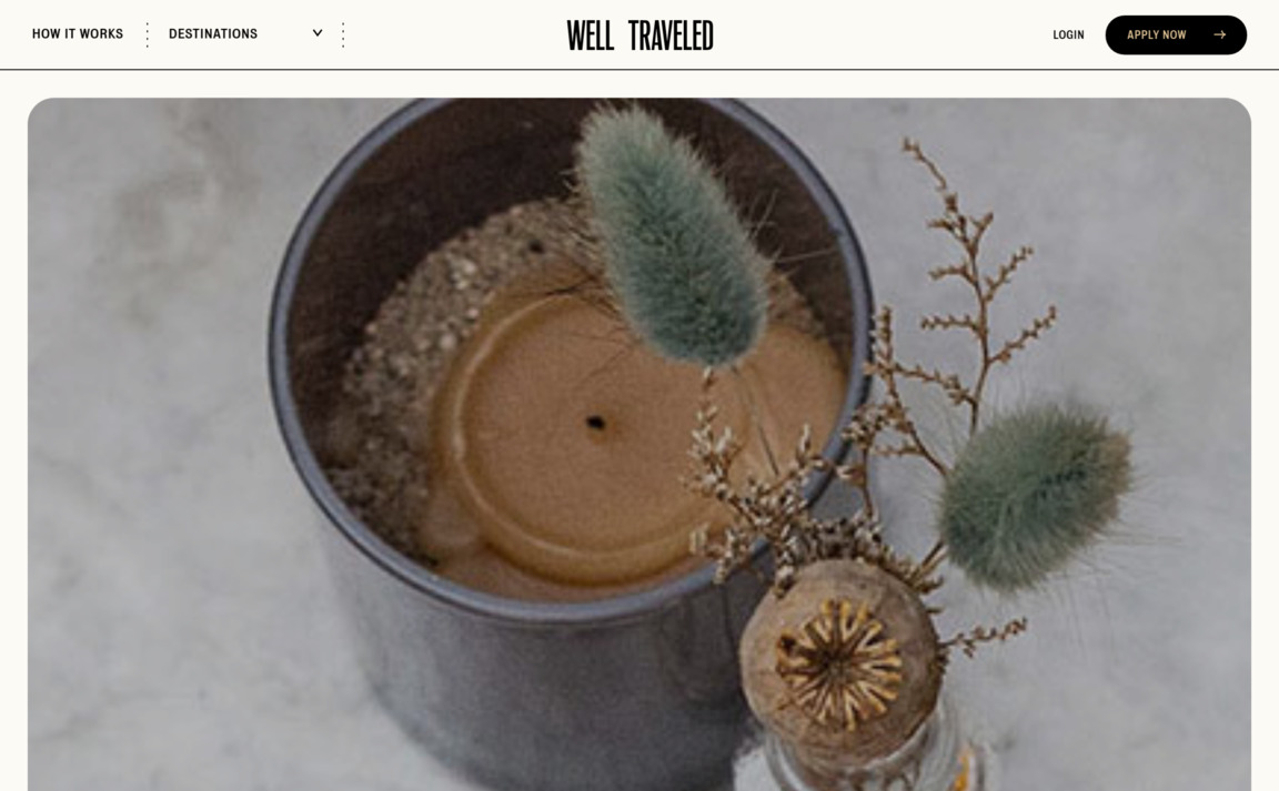 Web Design Inspiration - Well Traveled