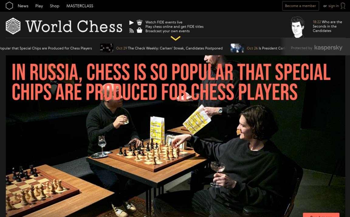Web Design Inspiration - World Chess