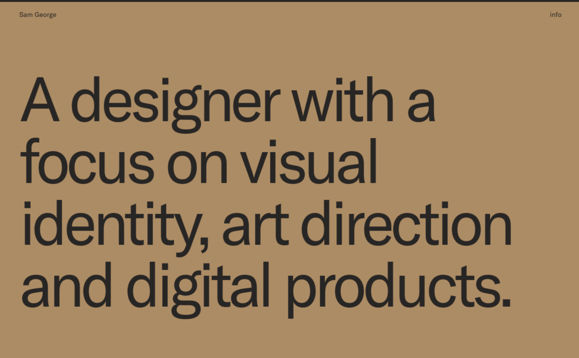 Web Design Inspiration - Sam George