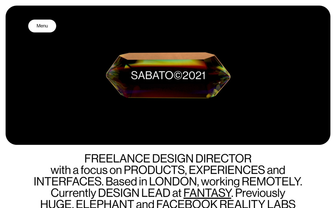 Web Design Inspiration - Sabato