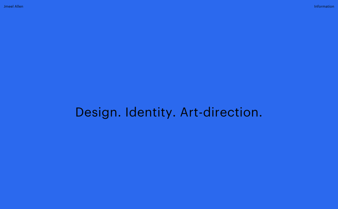 Web Design Inspiration - Jmeel Allen