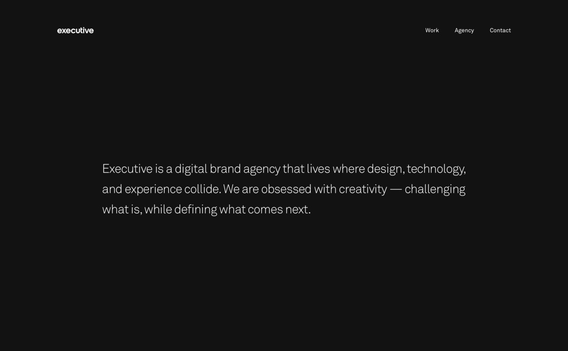 Web Design Inspiration - Executive