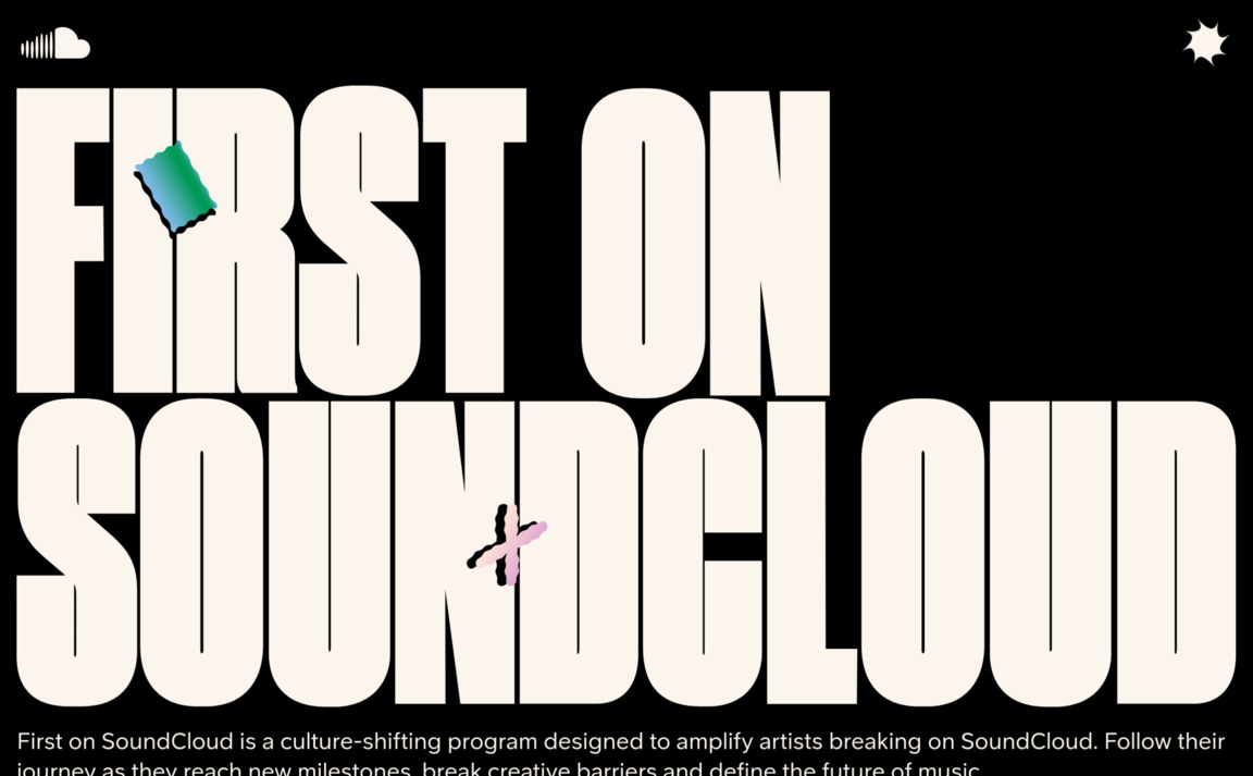 Web Design Inspiration - First on SoundCloud