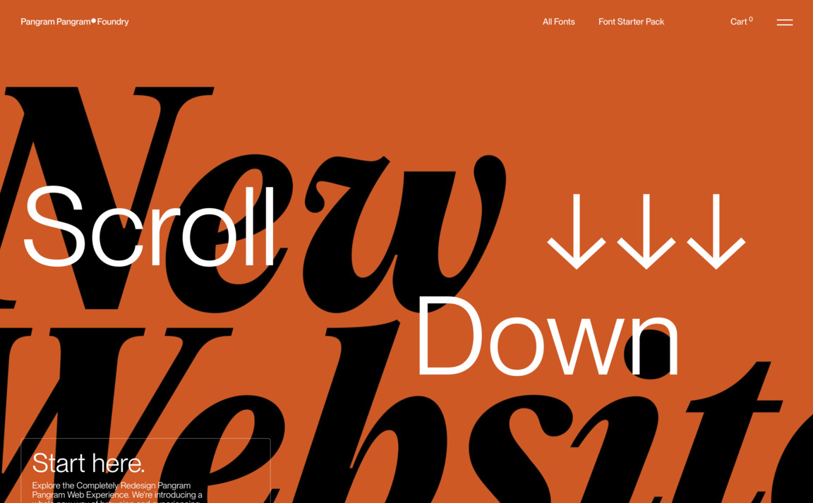 Web Design Inspiration - Pangram Pangram Foundry