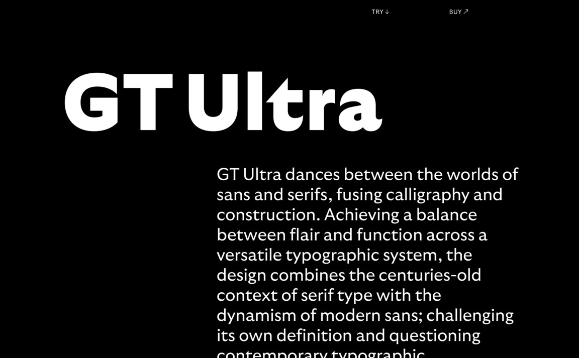 Web Design Inspiration - GT Ultra