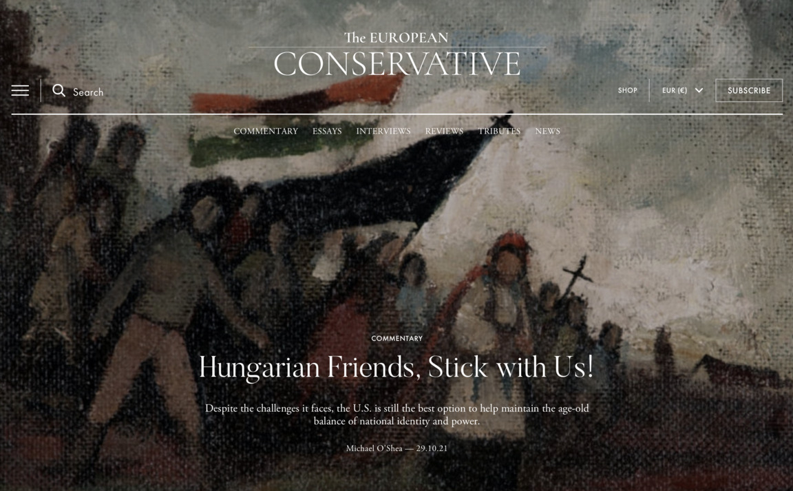 Web Design Inspiration - The European Conservative