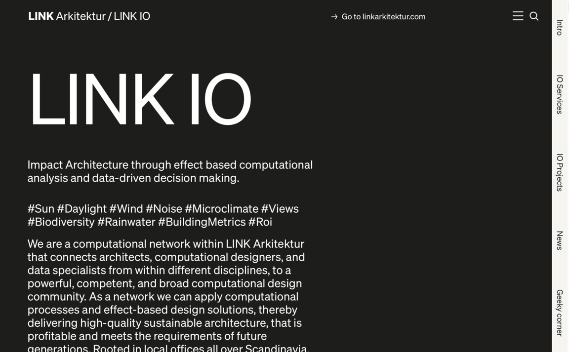 Web Design Inspiration - LINK IO